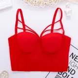 Oversized suspender for women's underwear and dance stage performance wear, short sexy backless shaping top