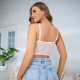 Lace hollowed out slimming and beautiful back strap vest
