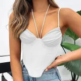 Versatile Slim Fit Hanging Neck Strap Tank Top