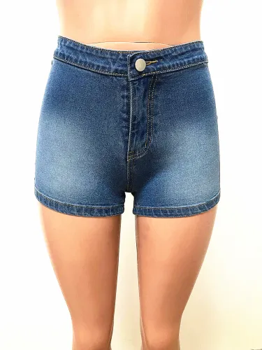 Slim fitting sexy stretch casual denim shorts
