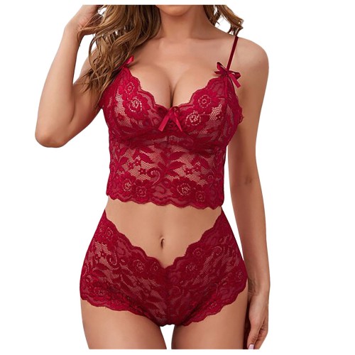 Fun lingerie, sexy perspective, lace straps, adjustable chest wrap