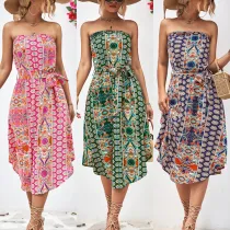 Women's bra printed dress
