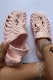 Undecorated oversized women's flat bottomed beach sandals with slippers for external wear