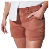 Fashionable and minimalist pocket with high stretch twill casual shorts for lifting buttocks