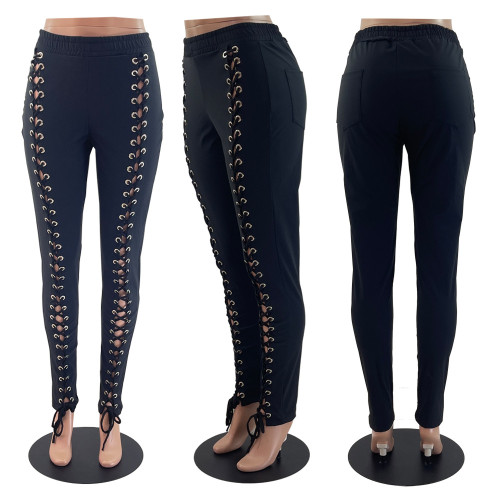 Featured strapping leggings