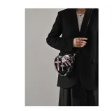 Heart shaped bag with personalized rivet punk style shoulder bag