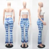 Women's tie dyed micro flared tight pants with multiple colors