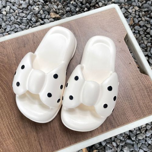 EVA bowknot slippers with thick soles and a cool feeling of stepping on feces