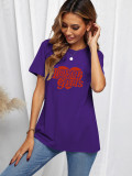 Cotton Short Sleeve Top Letter Printed T-shirt