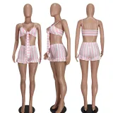 Sexy Fashion Thread Stripe Two Piece Set