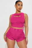 Sexy hollow thread pull-out two-piece set