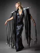 Women's personalized sequin wing tassel shawl