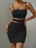 Sexy Hollow out Strap Women's Dress Sleeveless Dress
