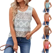 Summer New Women's Printed Casual Ethnic Sleeveless Racerback Tank Top