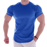 Sports T-shirt Fast Dry Summer Running Round Neck Basketball Training Shirt Elastic Short Sleeve Skin-tight garment
