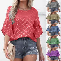 New Women's Loose Relaxed Ruffle Sleeve Top T-shirt