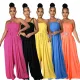 Sleeveless waist wrapped chest loose wide leg women's jumpsuit