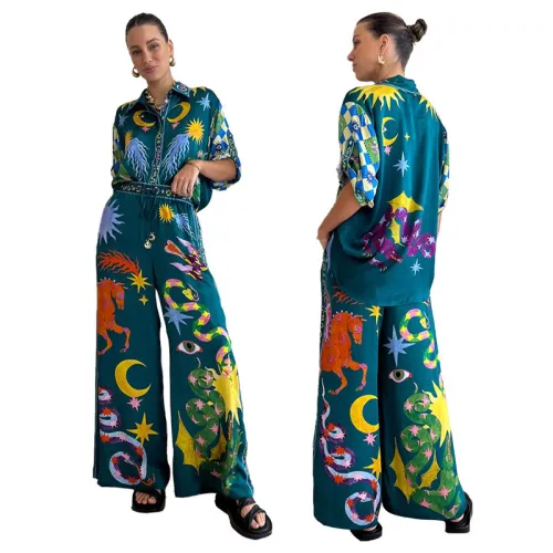 Two fashionable printed casual sets