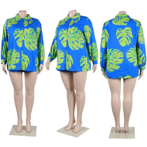 Sexy printed outerwear three piece nightclub outfit