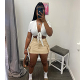 Workwear Pocket Sexy Skirt