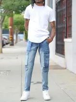 Elastic jeans Cargo pants