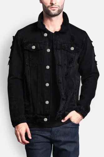 Perforated Jean jacket