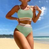 Bikini Fashion Women's Split Sleeveless Swimwear with Chest Cushion Swimwear