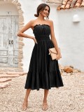 Casual solid color corset waist up dress for women