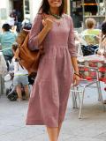 Loose oversized mid sleeved European and American dress