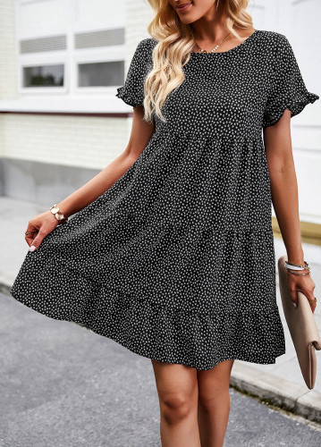 Leisure vacation printed dress