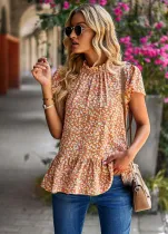 Fragmented Blossom Women's Top Resort Style