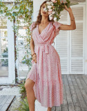 Sexy and elegant dress, spring/summer printed casual vacation dress