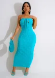 Sexy Slim Fit Bubble Cloth Sleeveless Dress