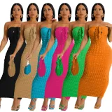 Sexy Slim Fit Bubble Cloth Sleeveless Dress