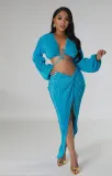 Long sleeved sexy two-piece set