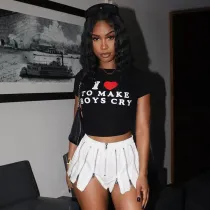 Zipper decorated street hip-hop casual shorts