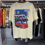 Cartoon 911 Racing Fashion Brand High Street Loose Men's and Women's Short Sleeve T-shirt