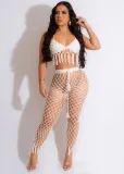 Women's swimwear sexy pure hand hook seaside cover up sexy knitted beach set