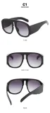 Large frame sunglasses color contrast ins women's Sunglasses fashion street photography show personality color contrast sunglasses