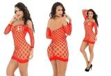Sexy suspender fun pajamas with Dalian stockings and tight mesh clothing