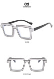Anime flat lens ins square anti blue light TR90 eyeglasses frame personality trend cross-border online red glasses