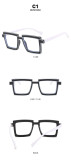 Anime flat lens ins square anti blue light TR90 eyeglasses frame personality trend cross-border online red glasses