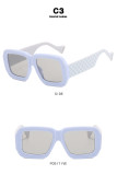 Square large frame sunglasses checkerboard 2023 new Sunglasses cross-border fashion sunglasses show
