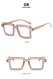 Anime flat lens ins square anti blue light TR90 eyeglasses frame personality trend cross-border online red glasses