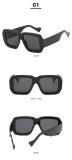 Square large frame sunglasses checkerboard 2023 new Sunglasses cross-border fashion sunglasses show