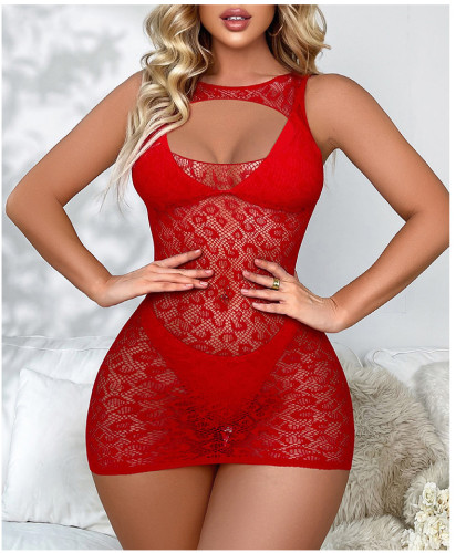 Hollow out sexy jacquard fun net clothing