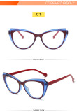 Splice frame anti blue light glasses Cat's eye large frame can be equipped with flat lenses