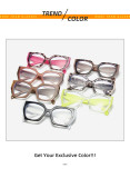 Colored Cat Eye Women's Anti Blue Light Eyeglass Frame