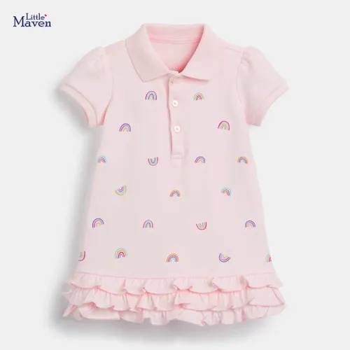 Children's clean color girl's dress knitted children's skirt