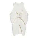 Sleeveless high neck knitted vest